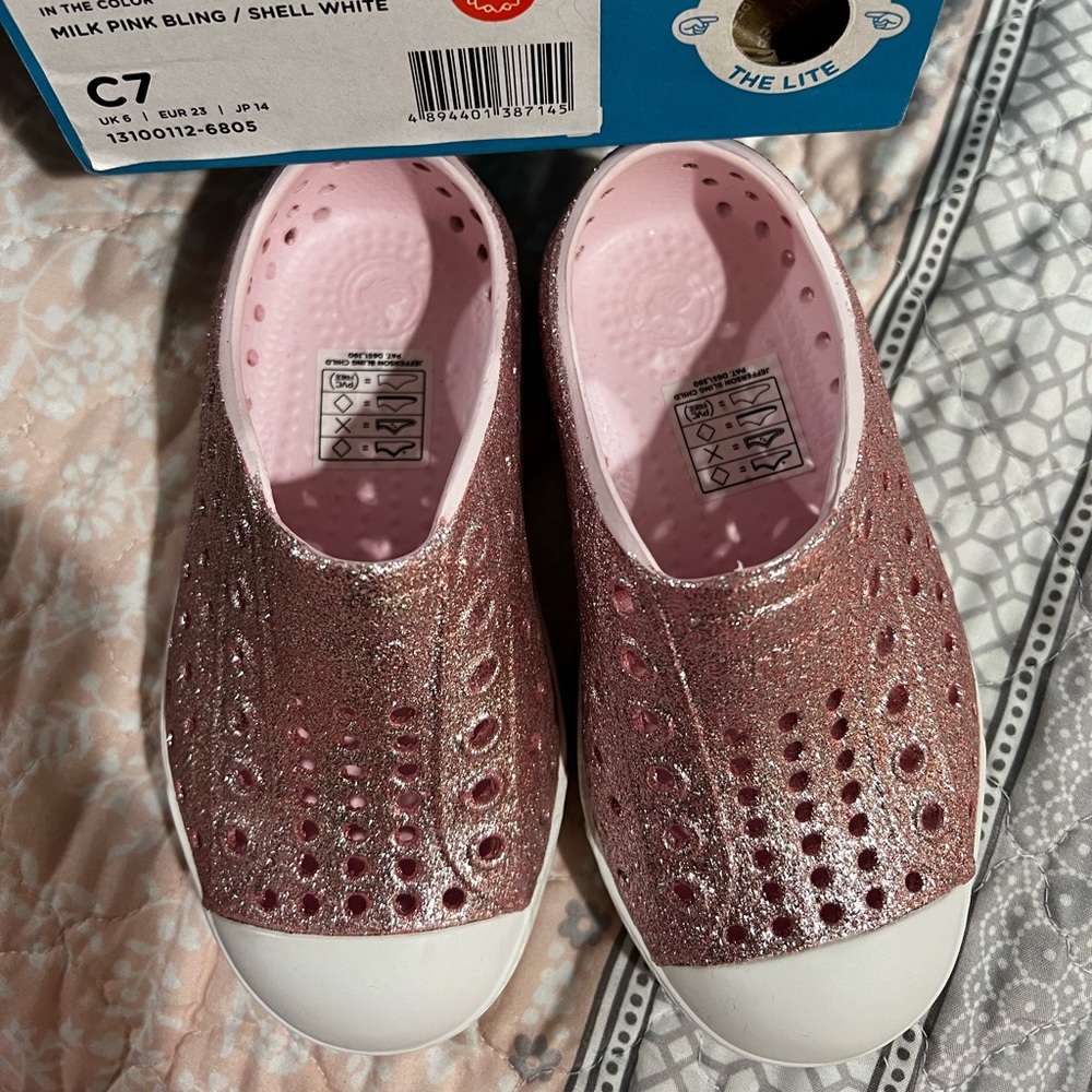 New-Jefferson Bling C7 Milk pink bling/Shell white